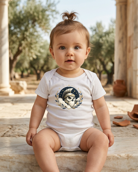 Bio Babystrampler „Spartan Owl“
