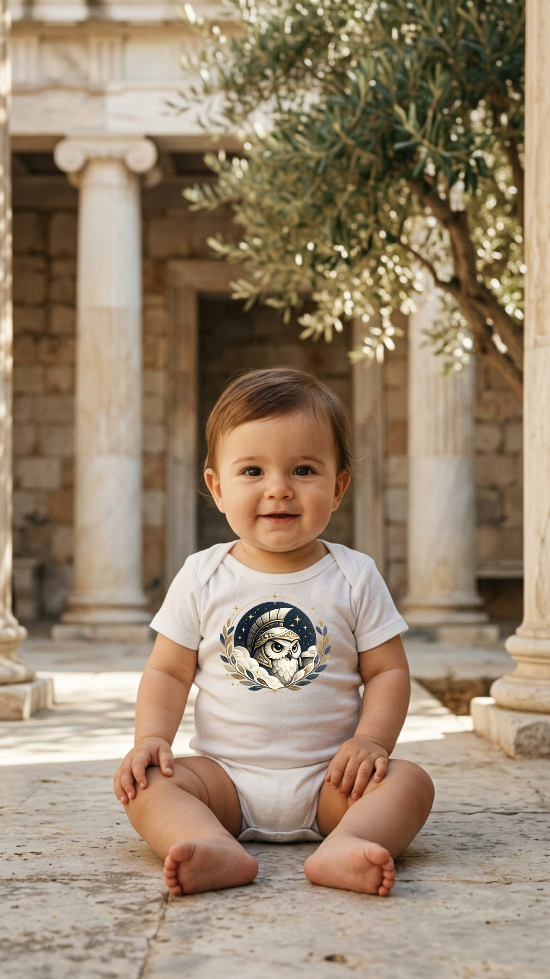 Bio Babystrampler „Spartan Owl“