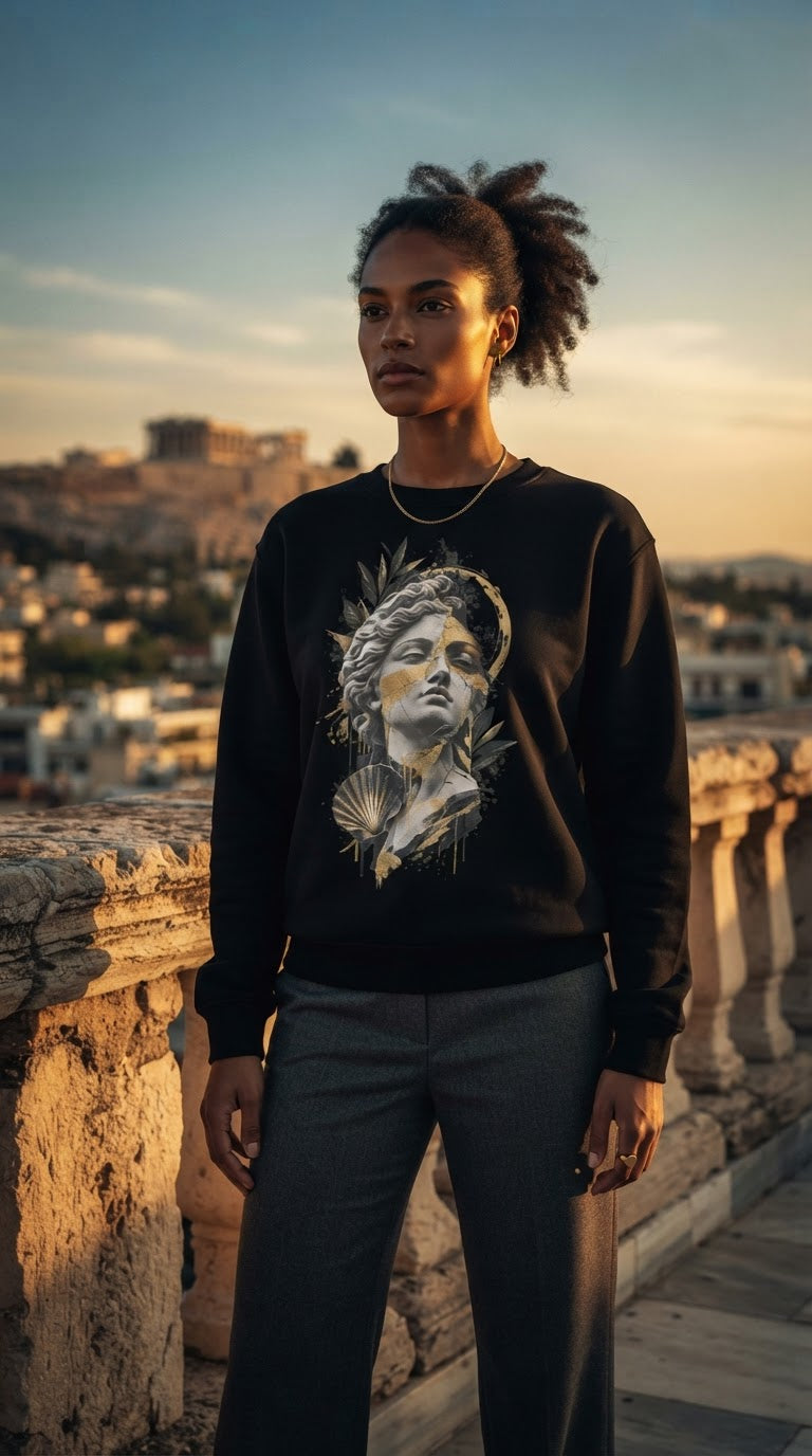 Aphrodite Gold Dust – Unisex Premium Sweatshirt