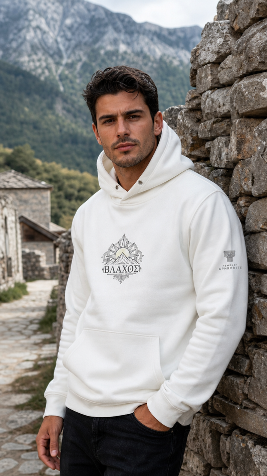Vlachos Heritage – Unisex Hoodie mit griechischem ΒΛΑΧΟΣ-Design