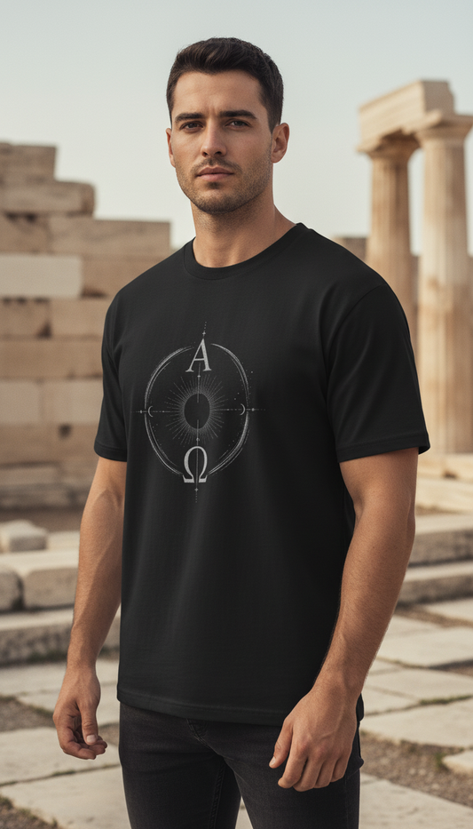 Alpha & Omega – Geometric Essence T-Shirt