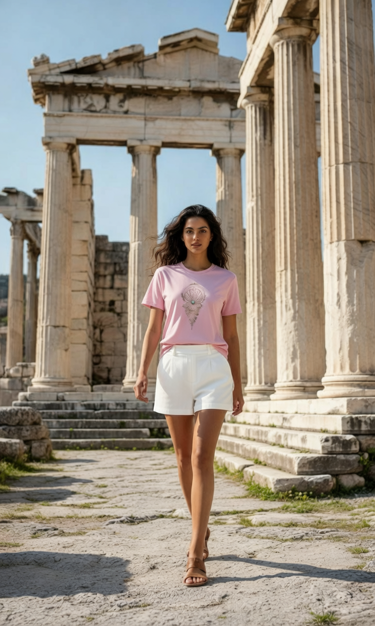Aphrodite’s Pearl – Golden Shell Premium Tee